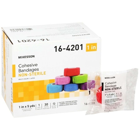 Mckesson Self-adherent Closure Cohesive Bandage, 1 Inch x 5 Yard 16-4201